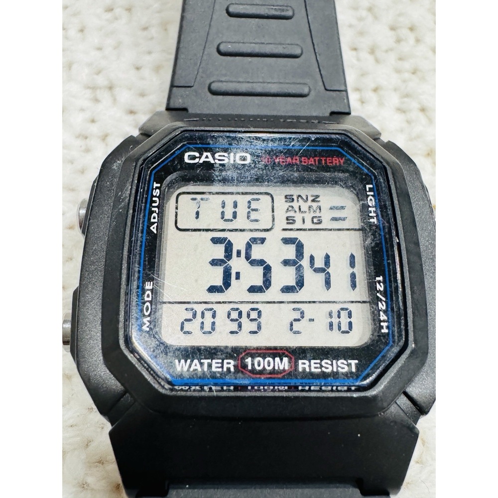 Casio W-800H Digital Watch 100M Water Resistant 10 Year Battery Working